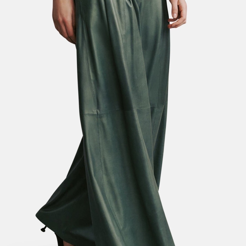 New TWP DIDI PANT IN PAPER LEATHER SAGE Retails $1,800